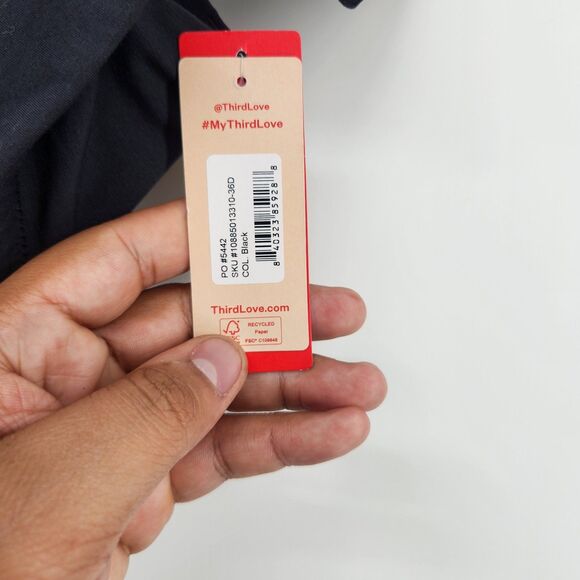 ThirdLove 36D Black 24/7 Classic Perfect Coverage Bra NWT - Picture 4 of 8